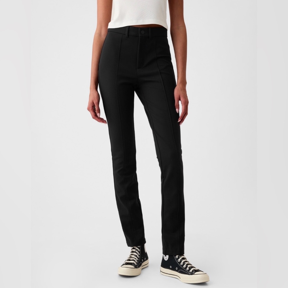 NWT High Rise Ponte Skinny Pants Size 2, Black